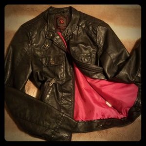 Black leather jacket